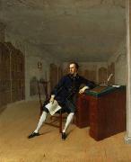 Arthur Devis Sir Roger Newdigate in the Library at Arbury oil on canvas